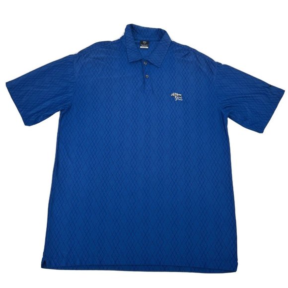 Nike Golf Shirt Men's XL Blue Short Sleeve Polo Dri-Fit UV‎ Torrey Pines Golf - Picture 1 of 9